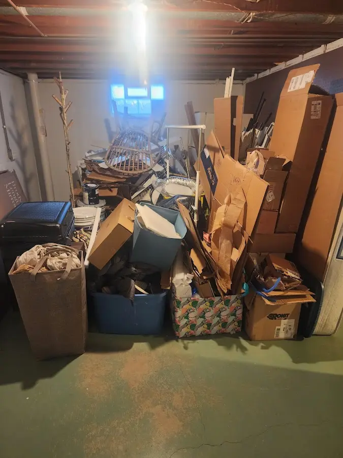 Roll-off dumpster container at job site for 15 Yard Dumpster Rental in Verdigris